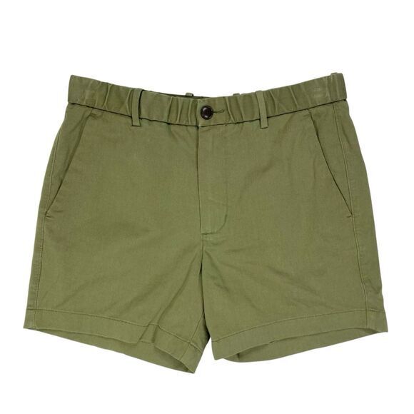 Everlane Uniform Utility Shorts Sz S Olive Green Elastic Waist Stretchy Summer - Picture 2 of 14